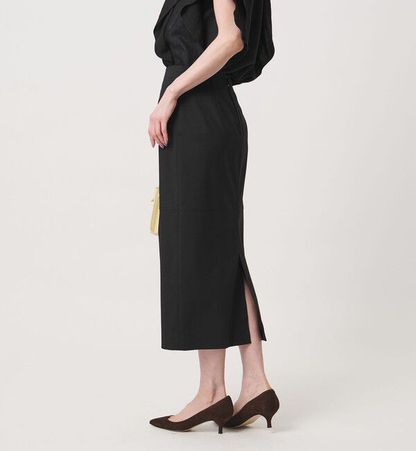 UNITED ARROWS「モク タイト ロングスカート ‐ウォッシャブル‐」|タイト|BLACK