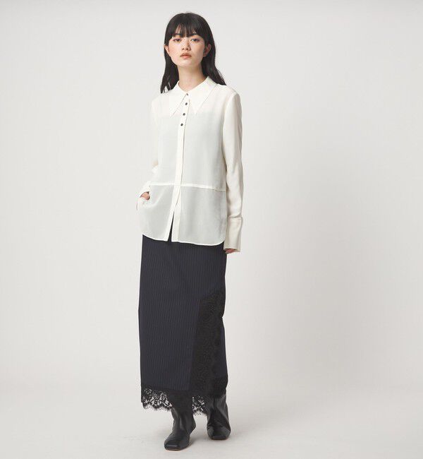 EMMEL REFINES「＜EMMEL REFINES＞EM スソキリカエ トロミ シャツ」|シャツ・ブラウス|