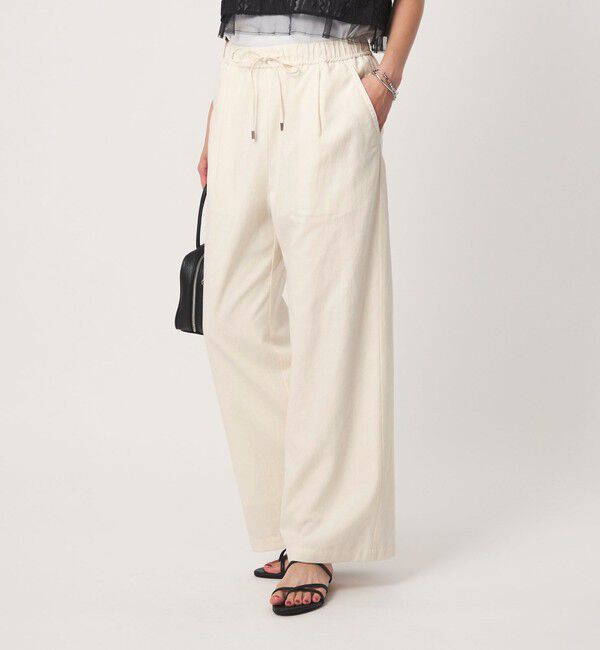 UNITED ARROWS green label relaxing「BREEZE LINEN ブリーズリネン ワイド パンツ オフホワイト 2」|その他|