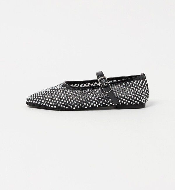 UNITED ARROWS green label relaxing「ビジューストラップ フラットシューズ」|ローファー|