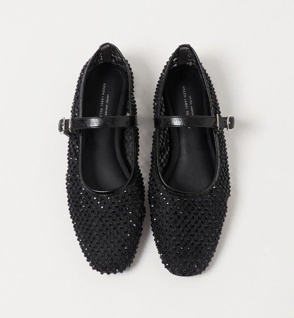 UNITED ARROWS green label relaxing「ビジューストラップ フラットシューズ」|ローファー|