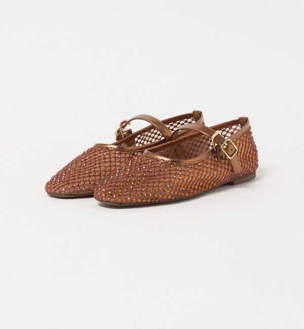 UNITED ARROWS green label relaxing「ビジューストラップ フラットシューズ」|ローファー|
