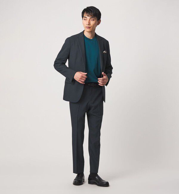 UNITED ARROWS green label relaxing「A+ ポリエステル シャークスキン スタンダード イージー NP セットアップ パンツ スラックス -ストレッチ-」|スラックス|