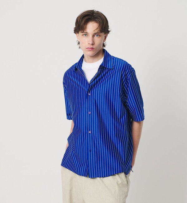 BEAUTY&YOUTH UNITED ARROWS「カネマサ莫大小 ストライプ スクエア フィット レギュラー シャツ」|シャツ・ブラウス|