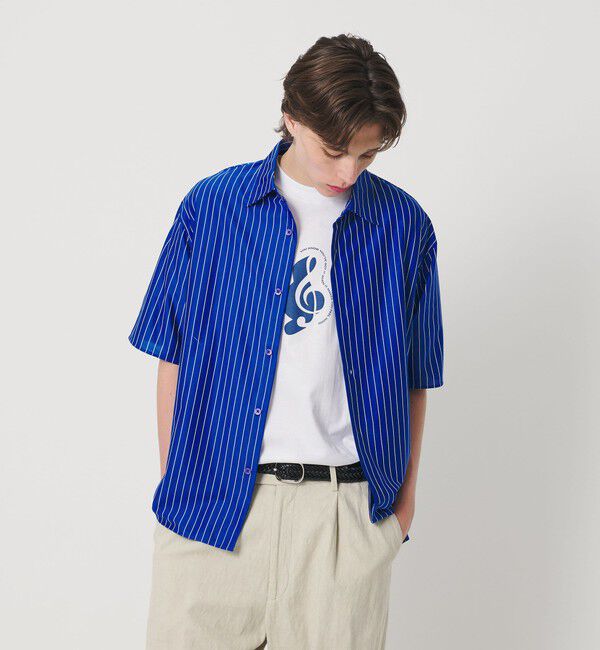 BEAUTY&YOUTH UNITED ARROWS「カネマサ莫大小 ストライプ スクエア フィット レギュラー シャツ」|シャツ・ブラウス|