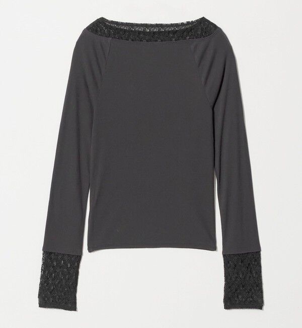 BEAUTY&YOUTH UNITED ARROWS「レースドッキング ロングスリーブ カットソー」|Tシャツ・カットソー|