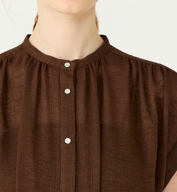 Ballsey「ドライクレープ ミドルシャツブラウス」|シャツ・ブラウス|