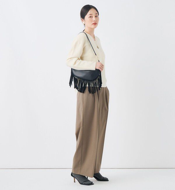 NOLLEY'S「【一部WEB限定サイズ】《抗ピル/防シワ》ウォッシャブルポリウール梳毛タックワイドパンツ」|その他|