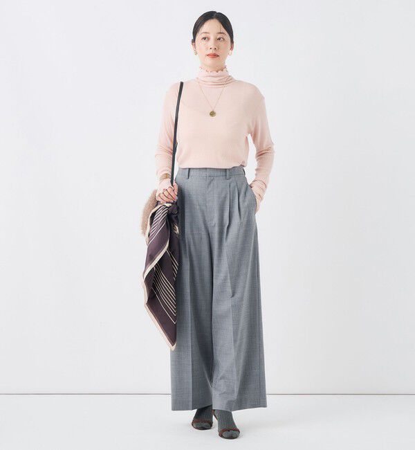 NOLLEY'S「【一部WEB限定サイズ】《抗ピル/防シワ》ウォッシャブルポリウール梳毛タックワイドパンツ」|その他|