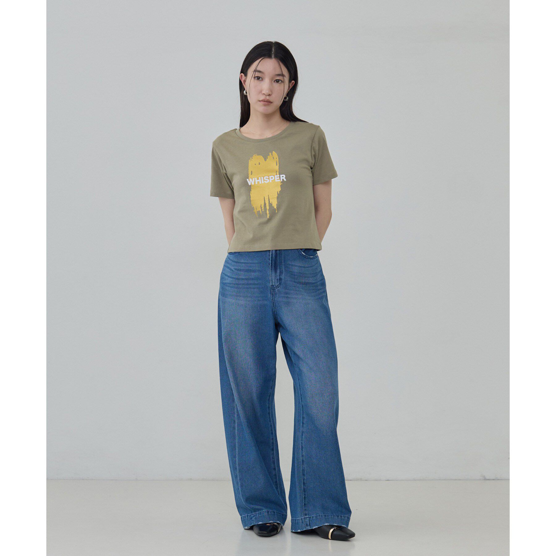 GALLEST「箔プリント コンパクトTシャツ」|Tシャツ・カットソー|