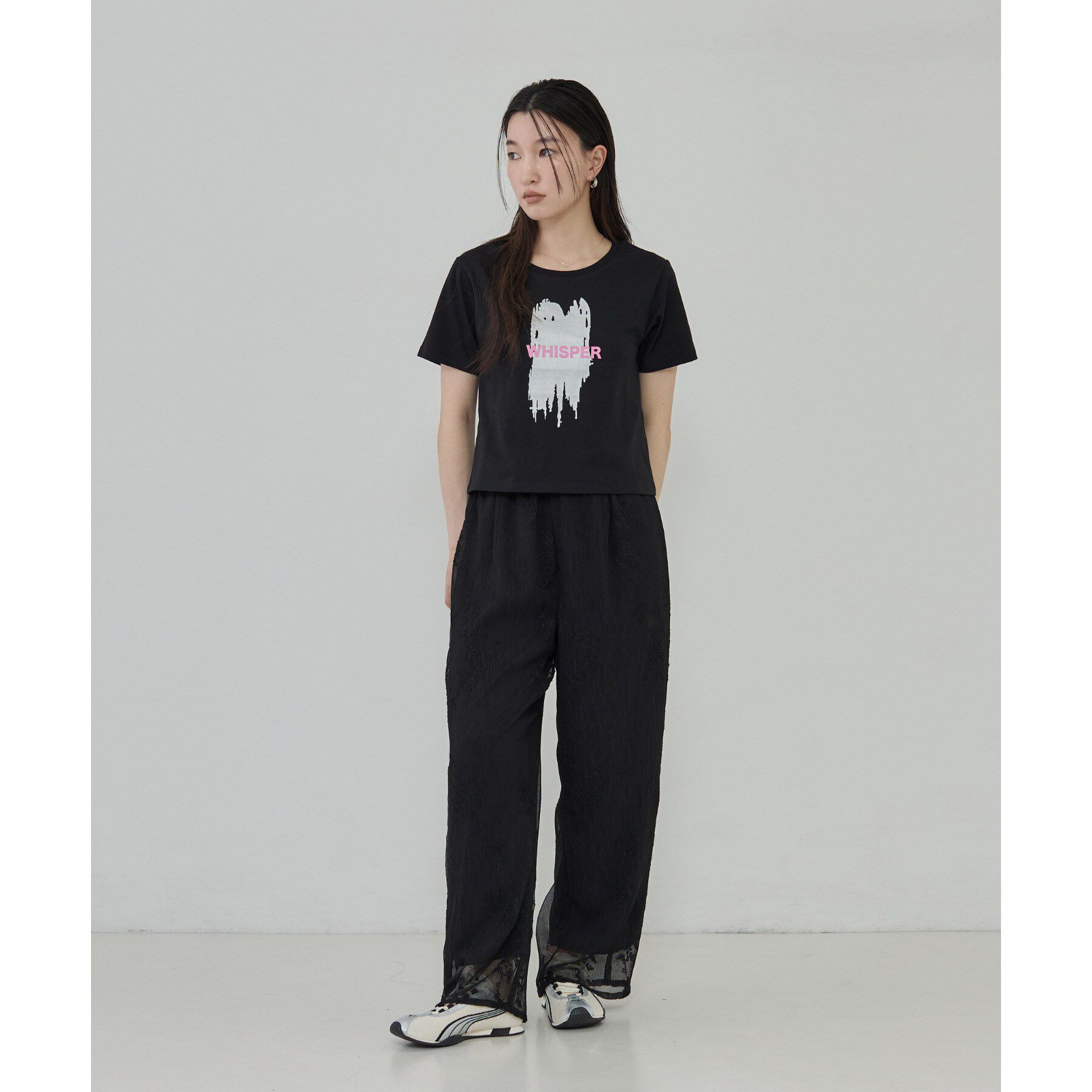 GALLEST「箔プリント コンパクトTシャツ」|Tシャツ・カットソー|
