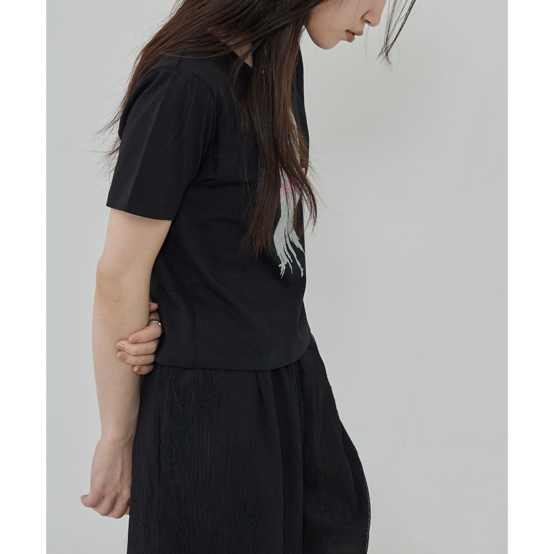 GALLEST「箔プリント コンパクトTシャツ」|Tシャツ・カットソー|
