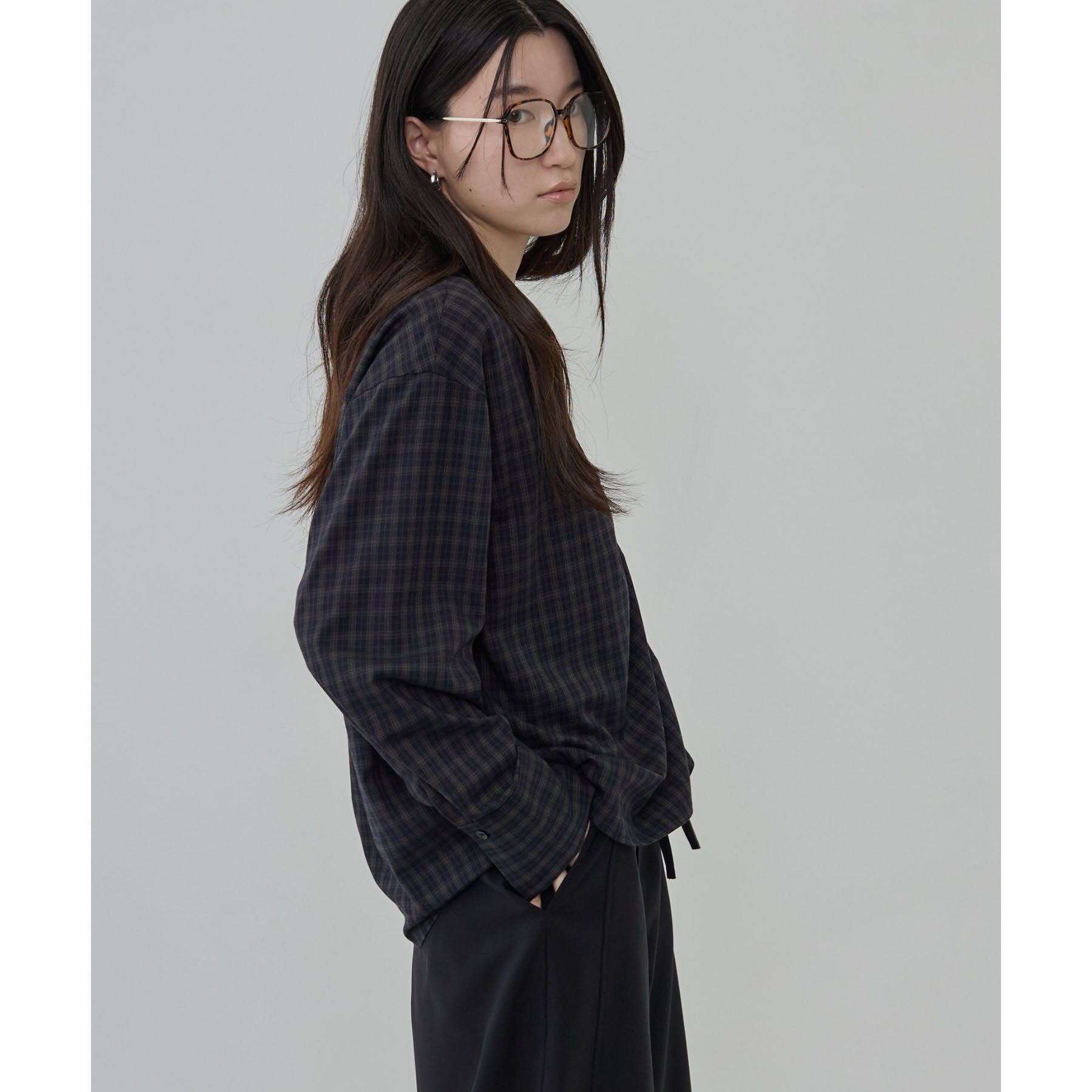 GALLEST「バイアスシャーリングチェックシャツ」|シャツ・ブラウス|