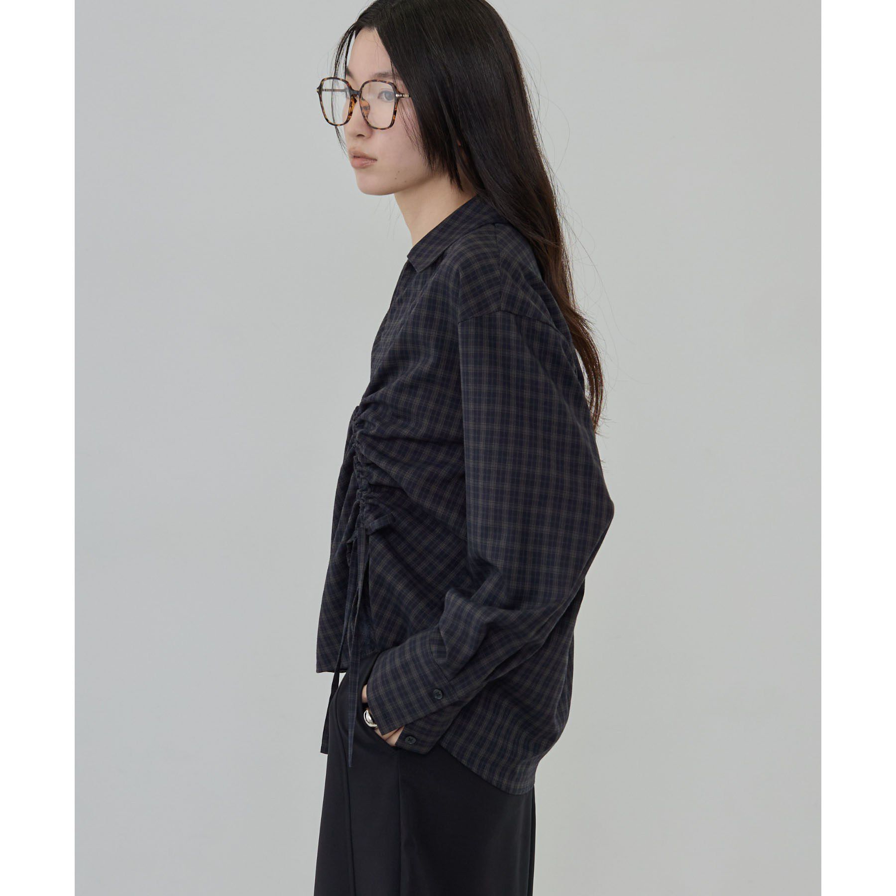 GALLEST「バイアスシャーリングチェックシャツ」|シャツ・ブラウス|