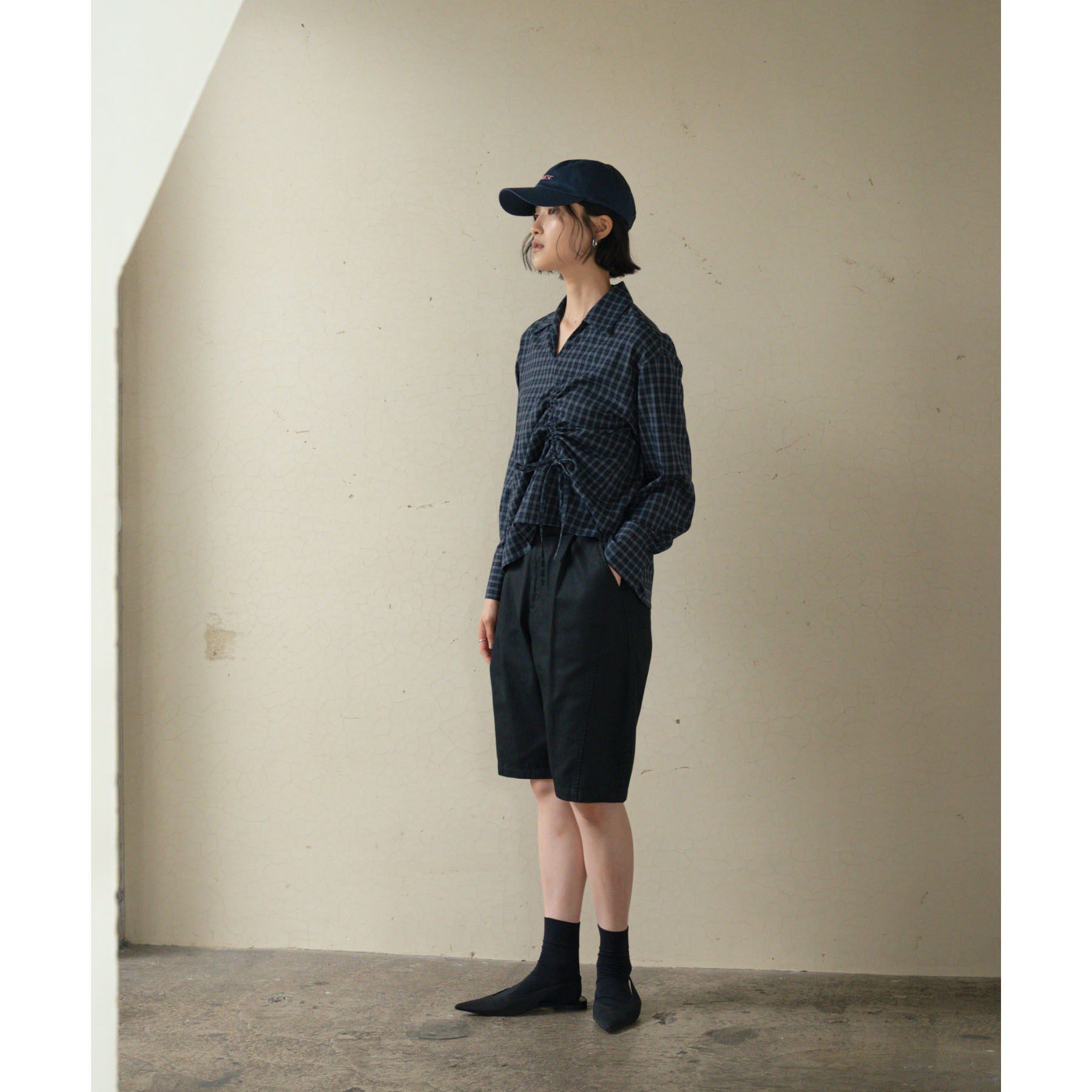 GALLEST「バイアスシャーリングチェックシャツ」|シャツ・ブラウス|