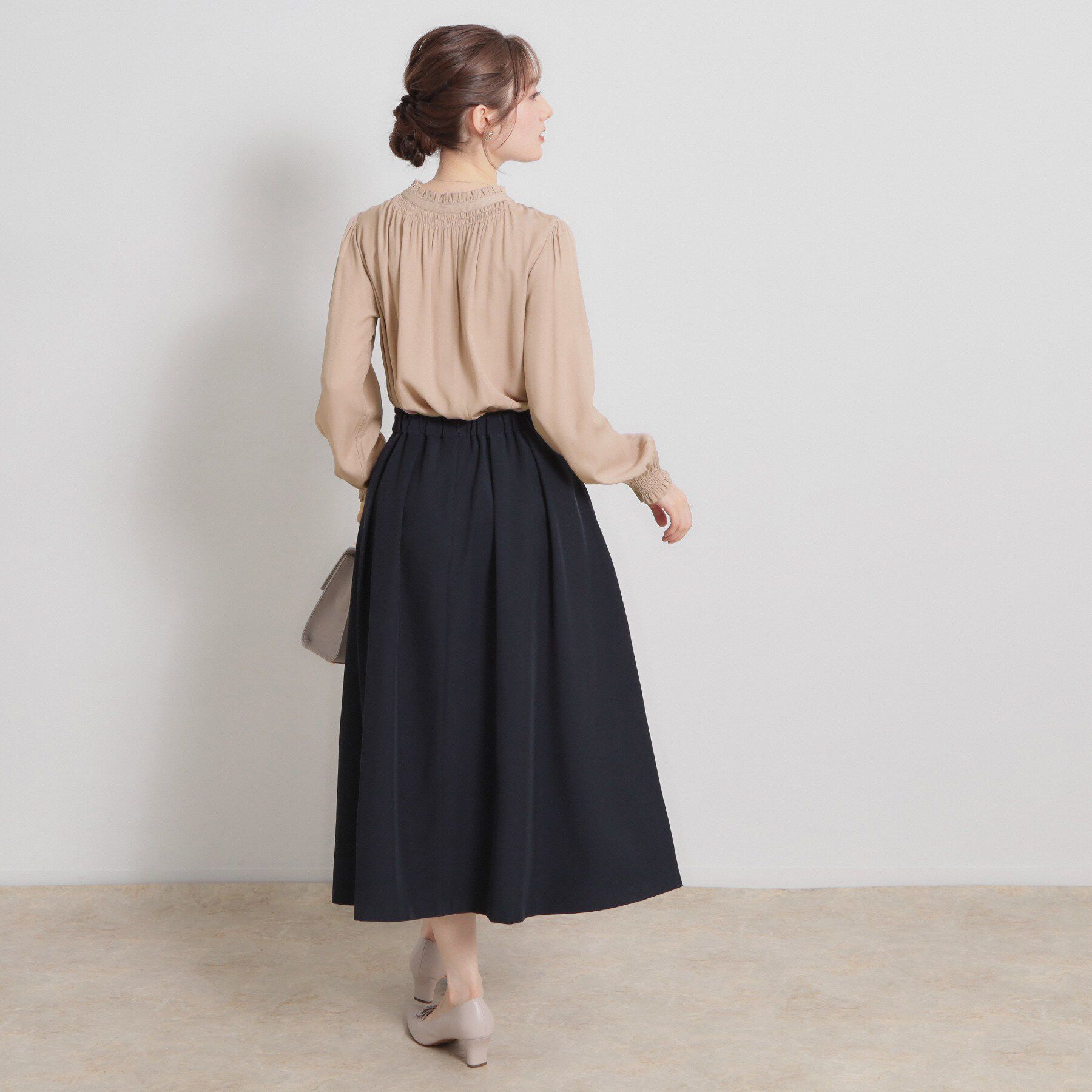 Couture broach「【前後2WAY・洗える】RTピケ リボン ブラウス」|シャツ・ブラウス|