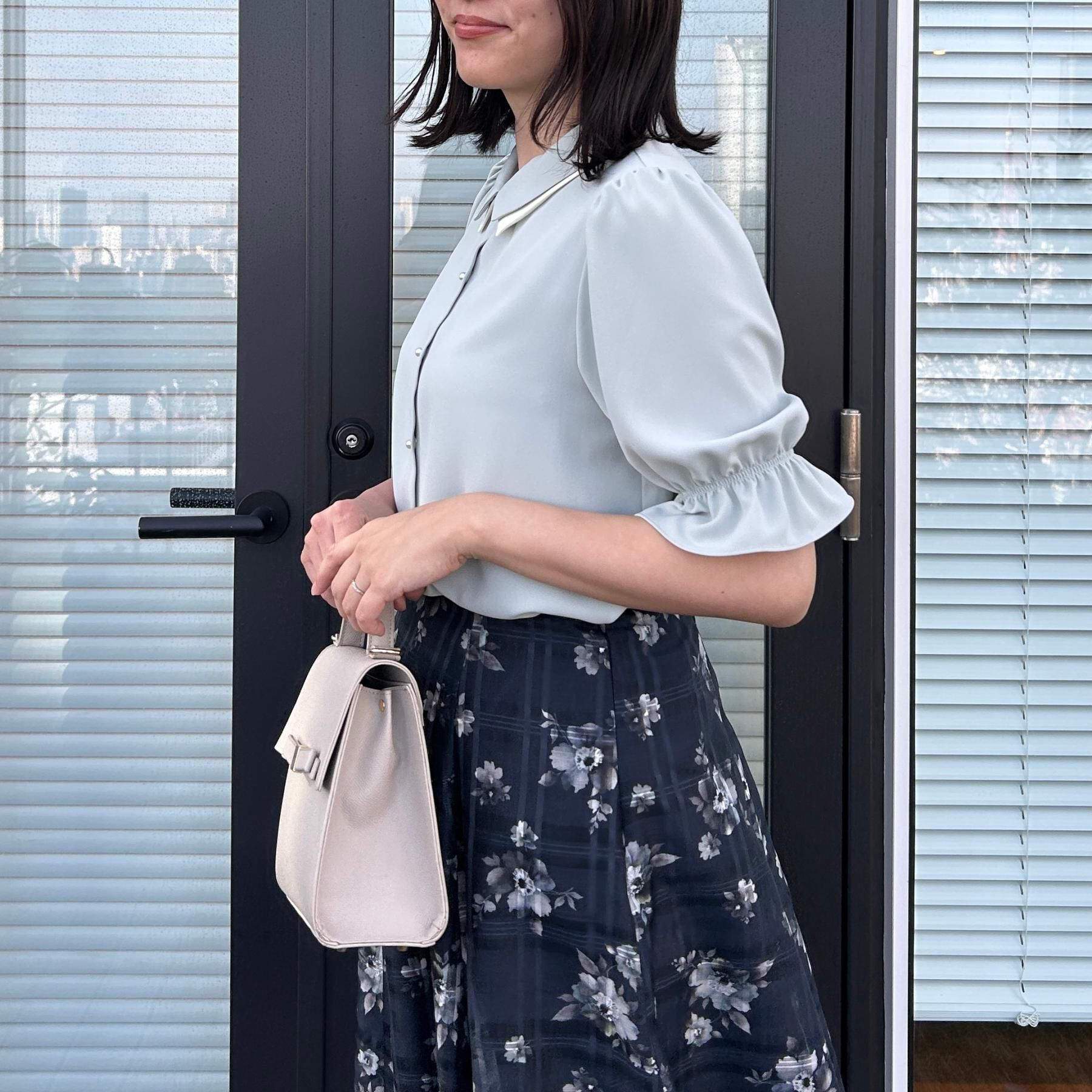 Couture broach「【通勤・洗える】配色ダブルカラー ブラウス」|シャツ・ブラウス|
