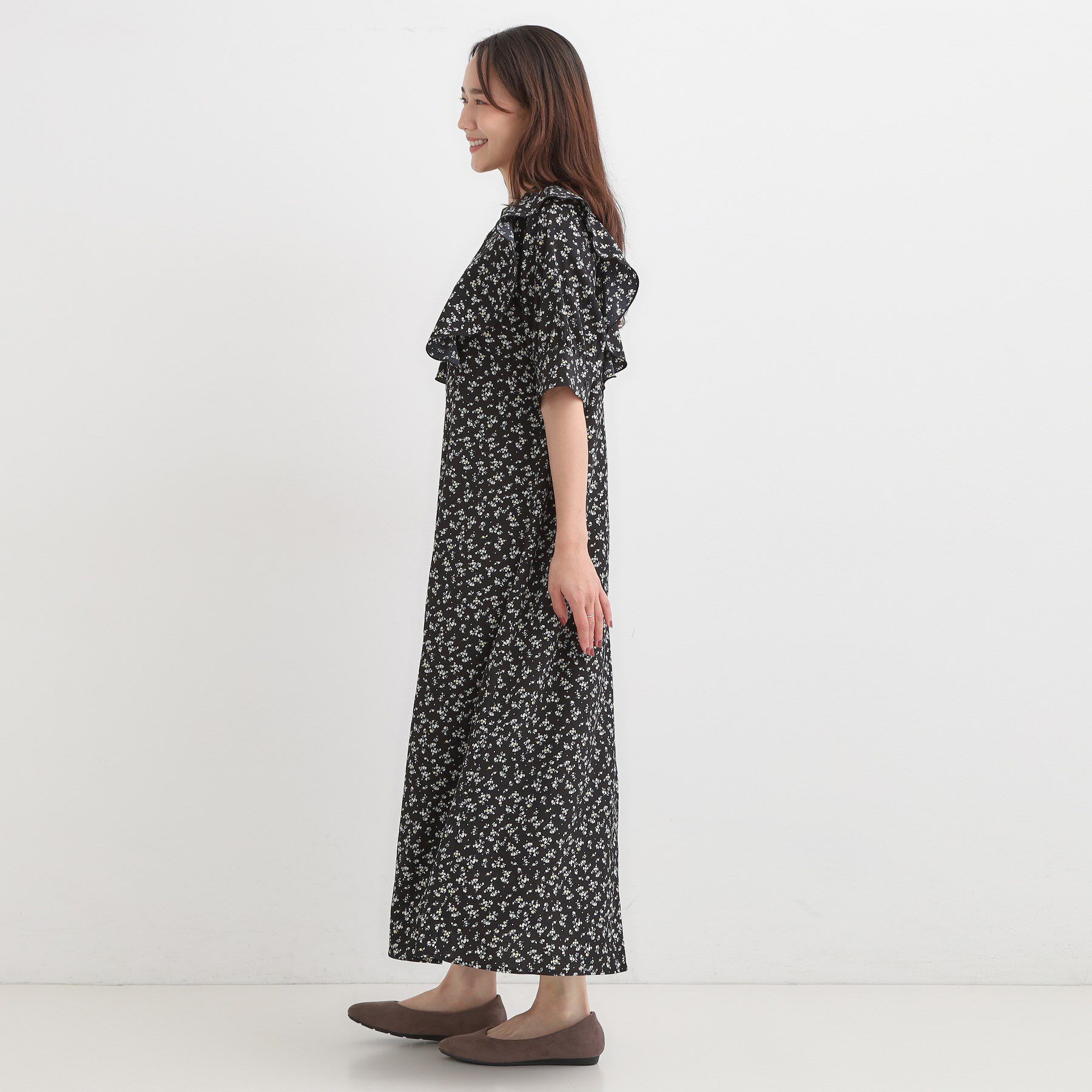 SHOO･LA･RUE「【S-LL】クラシカルな 花柄ワンピース」|ワンピース|