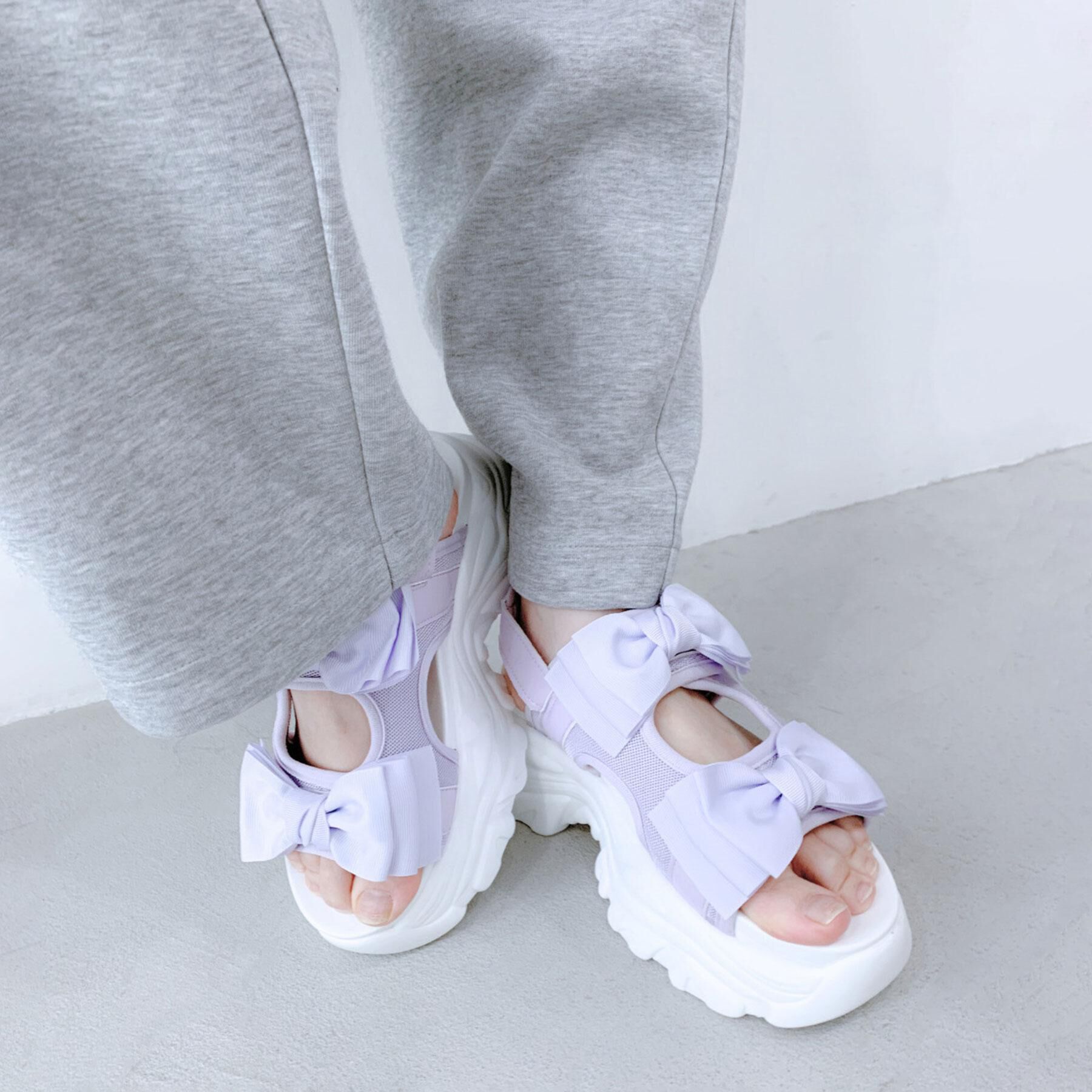 csT&P「厚底ダブルリボンガーリーサンダル」|サンダル|