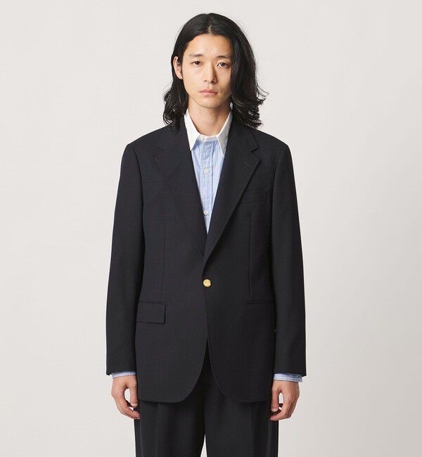 UNITED ARROWS「＜District＞4プライ シングル １ボタン ブレザー」|テーラードジャケット|
