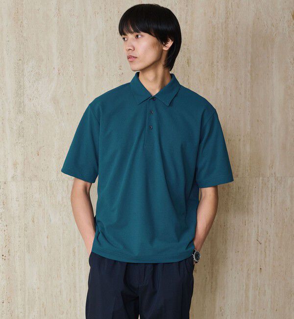 UNITED ARROWS green label relaxing「Somarti カノコ 半袖 ポロシャツ -遮熱・UVカット・吸水速乾-」|ポロシャツ|TURQUOISE