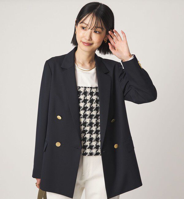UNITED ARROWS green label relaxing「［size SHORT/TALLあり］Greed グリード ダブル ジャケット ウォッシャブル」|テーラードジャケット|NAVY