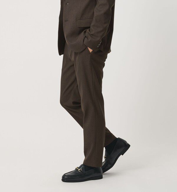BEAUTY&YOUTH UNITED ARROWS「リサイクル ポリエステル 1プリーツ テーパード パンツ NO.3 セットアップ対応 ヨコストレッチ ウォッシャ」|チノ|