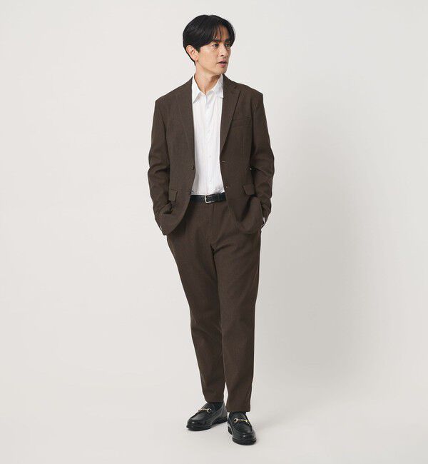 BEAUTY&YOUTH UNITED ARROWS「リサイクル ポリエステル 1プリーツ テーパード パンツ NO.3 セットアップ対応 ヨコストレッチ ウォッシャ」|チノ|