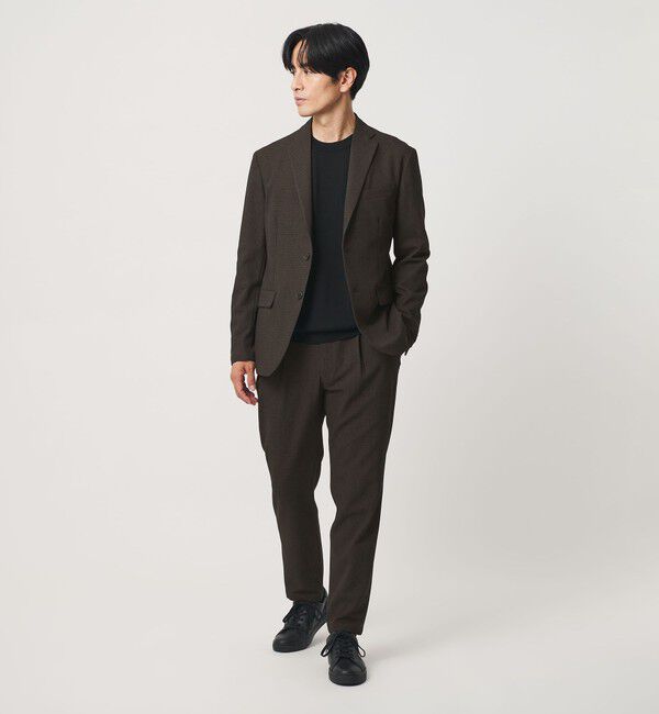 BEAUTY&YOUTH UNITED ARROWS「リサイクル ポリエステル 1プリーツ テーパード パンツ NO.3 セットアップ対応 ヨコストレッチ ウォッシャ」|チノ|