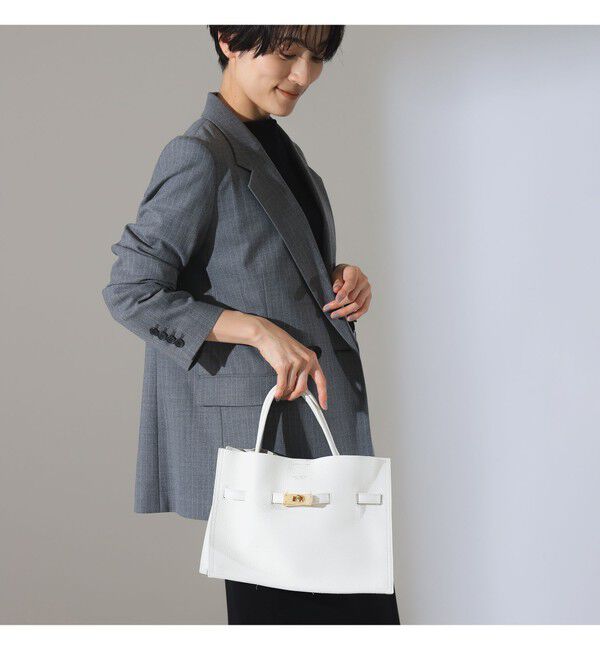 Demi-Luxe BEAMS 「【別注】VIOLAd&rsquo;ORO / TRERO シュリンク ゴールドクロア トートバッグ」|トートバッグ|別注WHITE&times;GREY