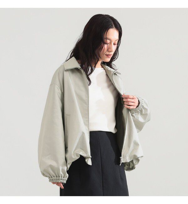 Demi-Luxe BEAMS 「サテン パフ ブルゾン」|ブルゾン・スタジャン|LIGHT.BEIGE