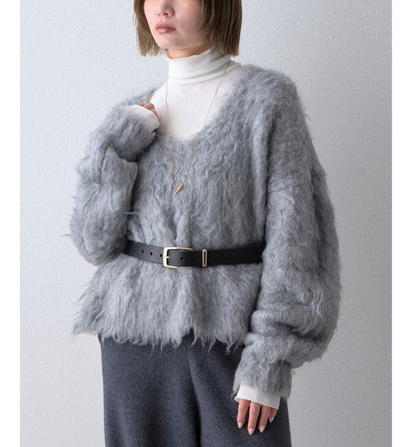  「〈WEB限定〉【THE PAUSE】シャギーVネックプルオーバー」|ニット・セーター|