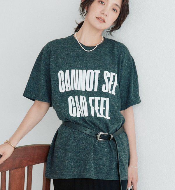  「【A・MONN】feelロゴTee」|Tシャツ・カットソー|チャコールグレー