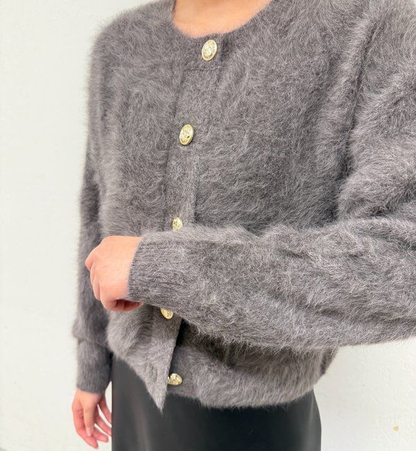  「《軽やかで上質》ファーカシミヤミンクライクカーディガン」|ニット・セーター|