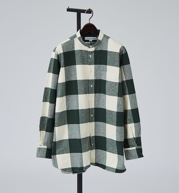 ABAHOUSE「【別注】Individualized shirts / ネルチェック バンドカラ」|シャツ・ブラウス|