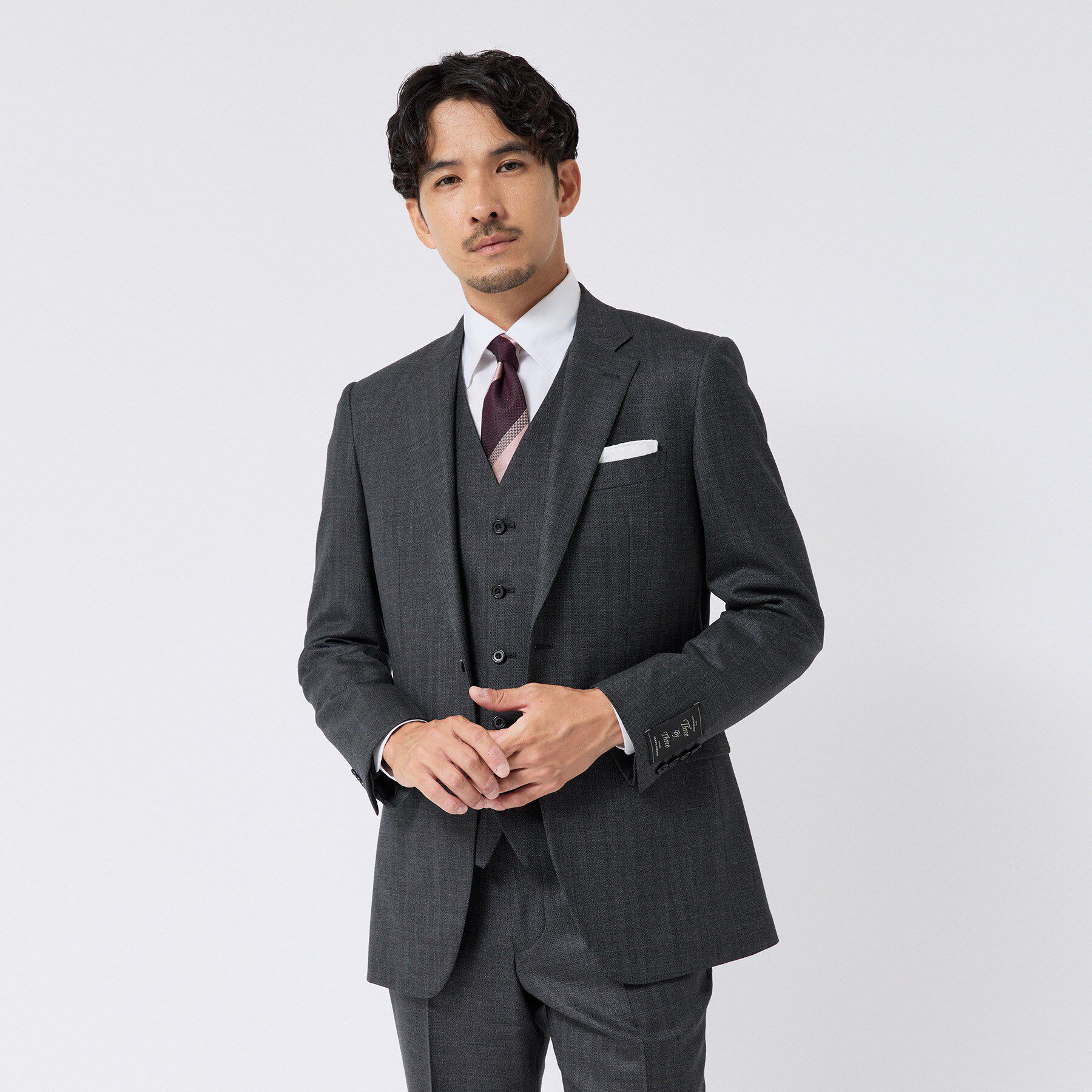 TAKEO KIKUCHI「シャイニー シャーク ストライプ ベスト」|スーツ|