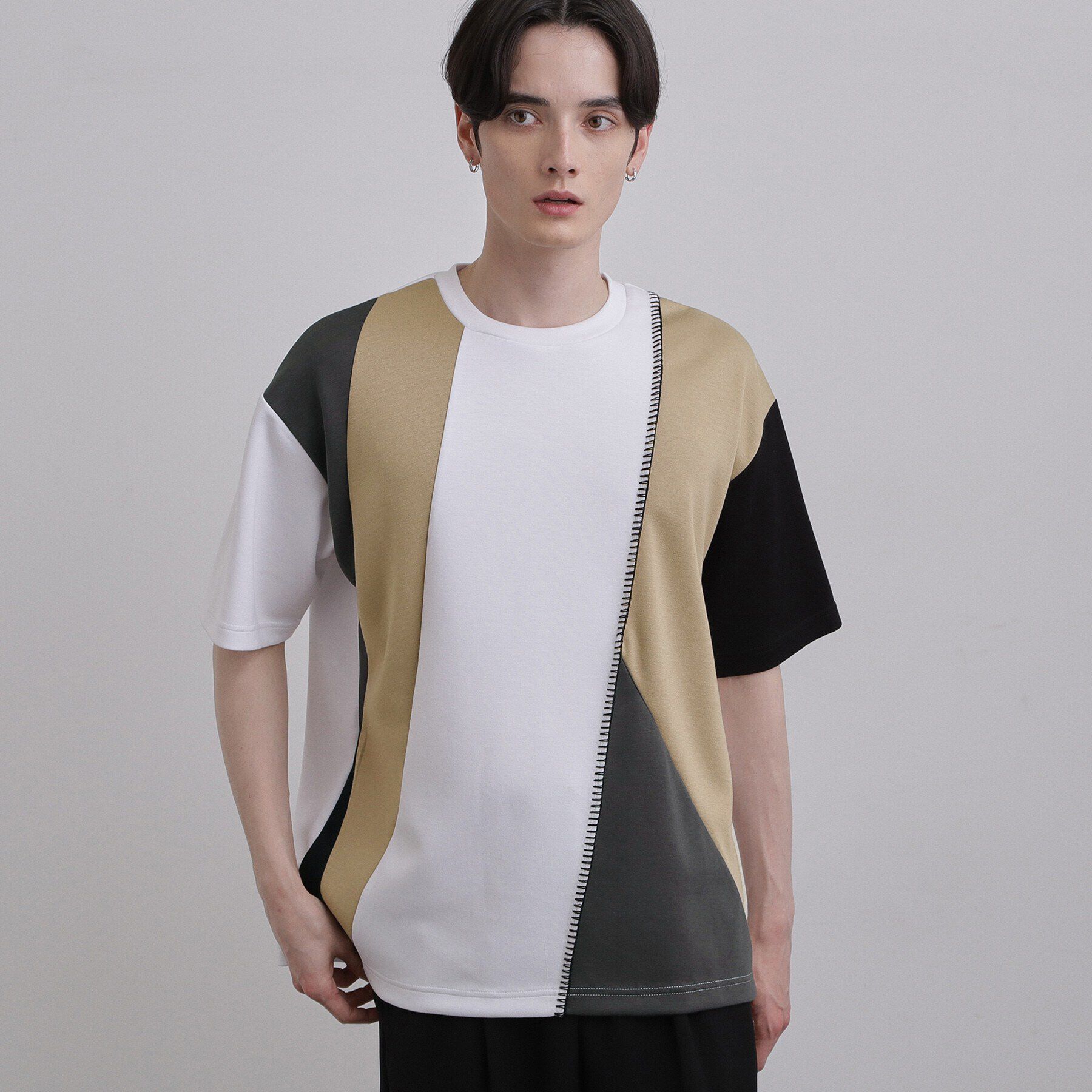 tk.TAKEO KIKUCHI「ダイヤゴナル半袖カットソー」|Tシャツ・カットソー|