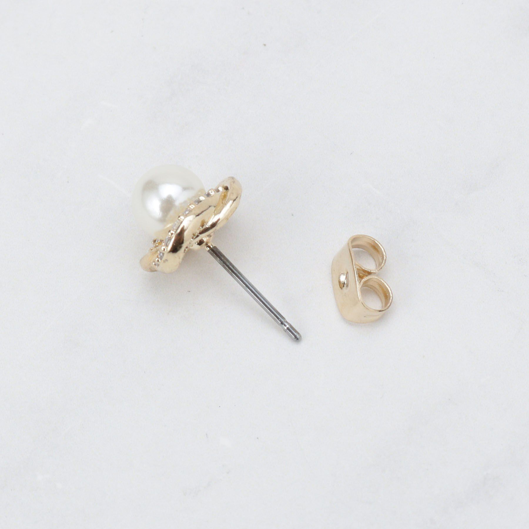 Couture broach「パール調ビジューピアス」|ピアス|