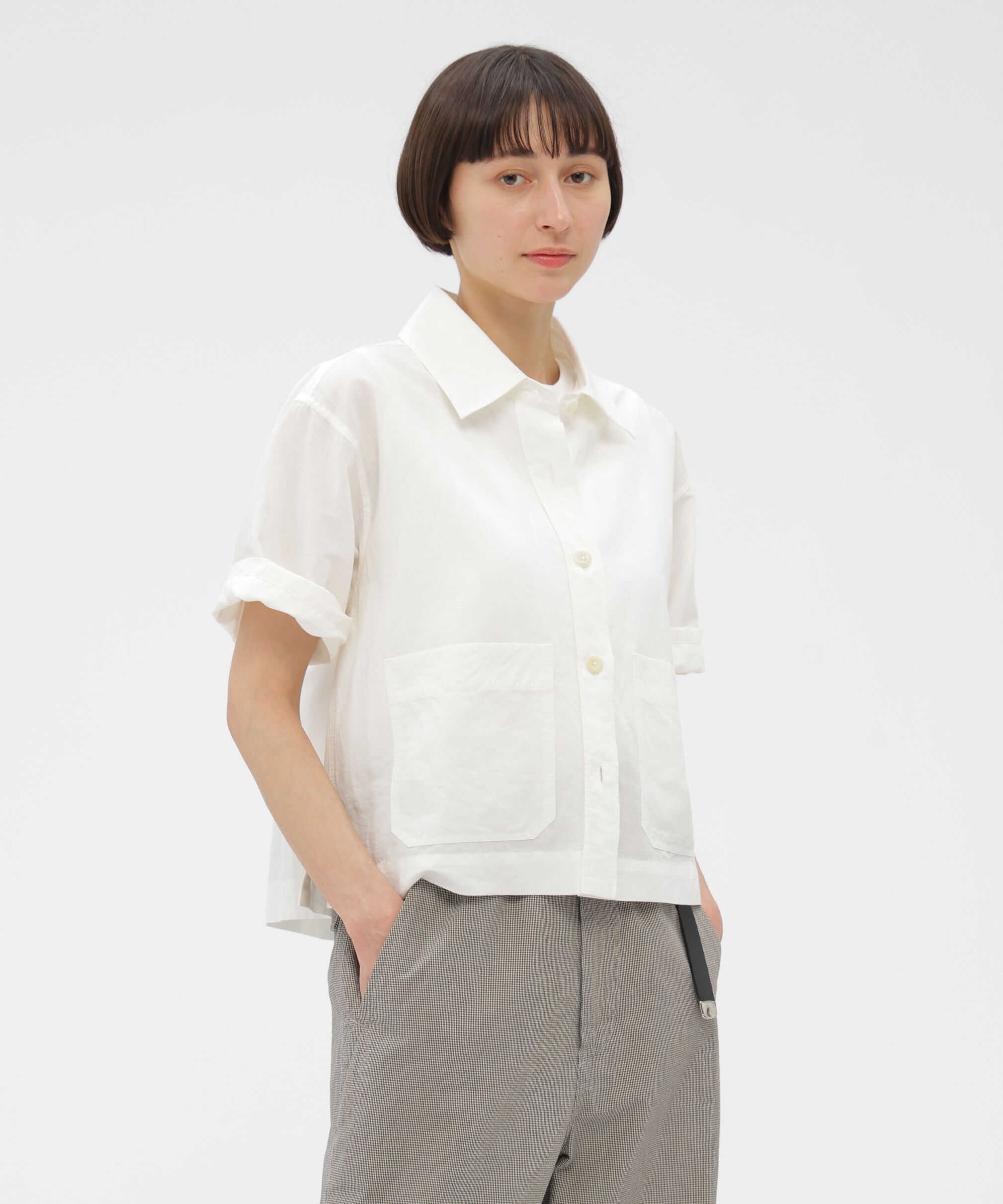 MHL.「HIGH COUNT DRY COTTON LINEN SHIRT」|シャツ・ブラウス|WHITE