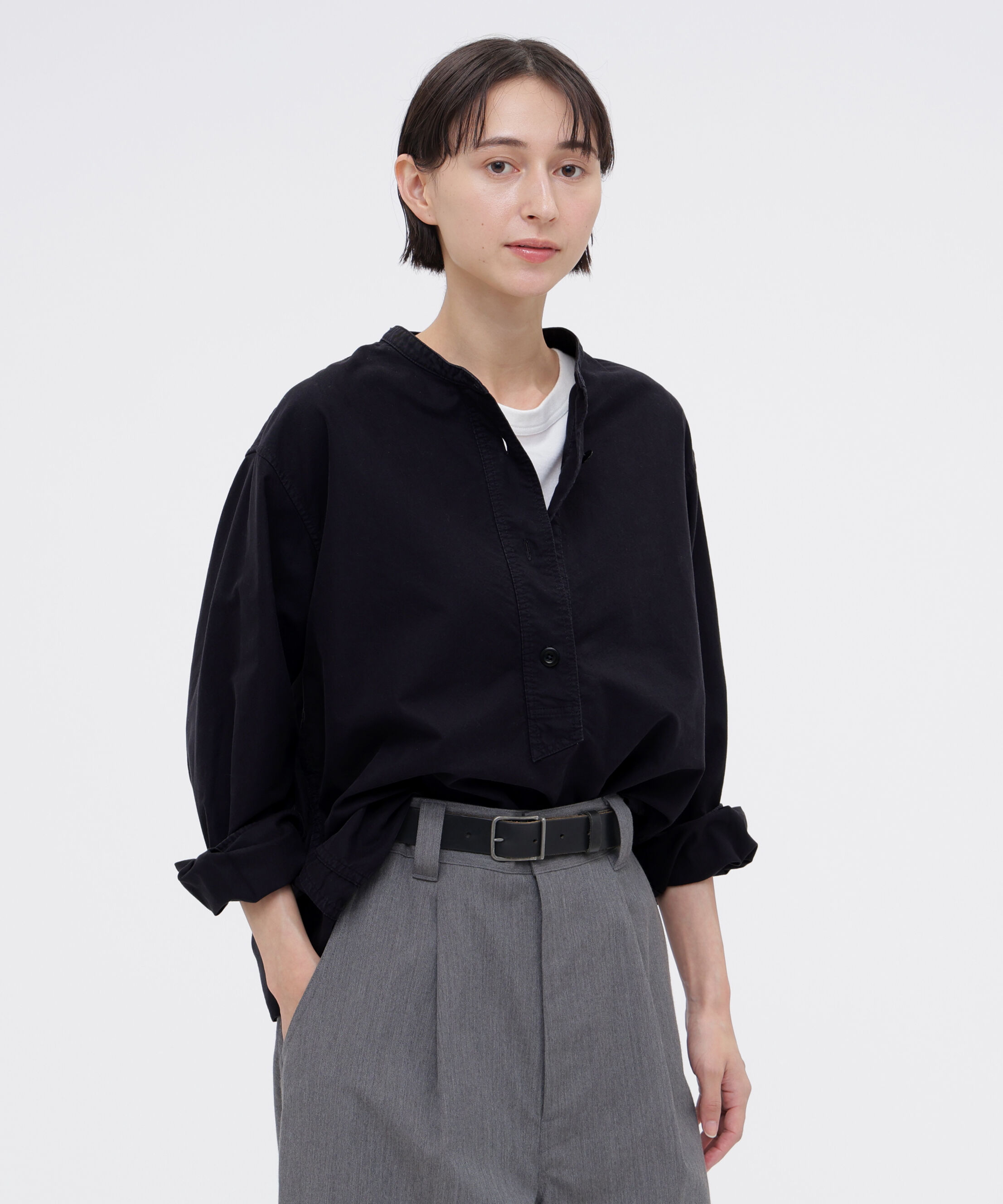 MHL.「SOFT HOPSACK SHIRT」|シャツ・ブラウス|DARK NAVY1