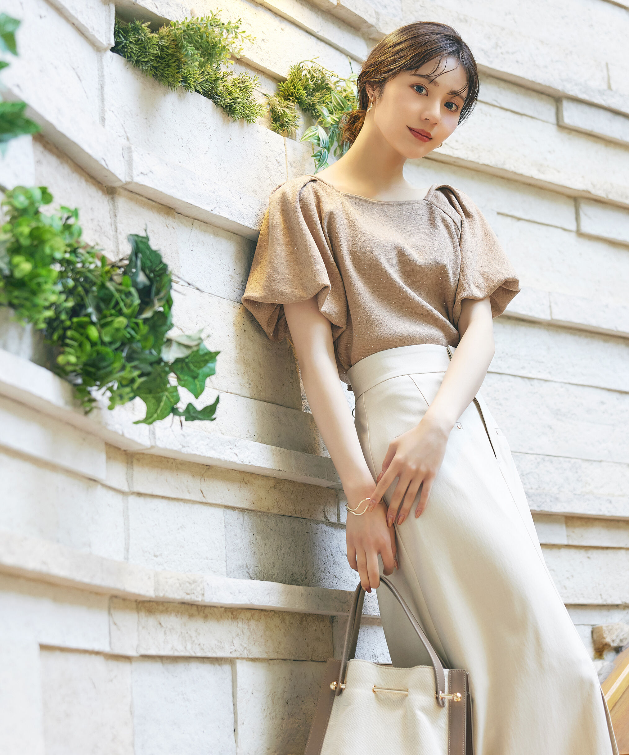 PROPORTION BODY DRESSING「前スリットナロースカート」|スカート|