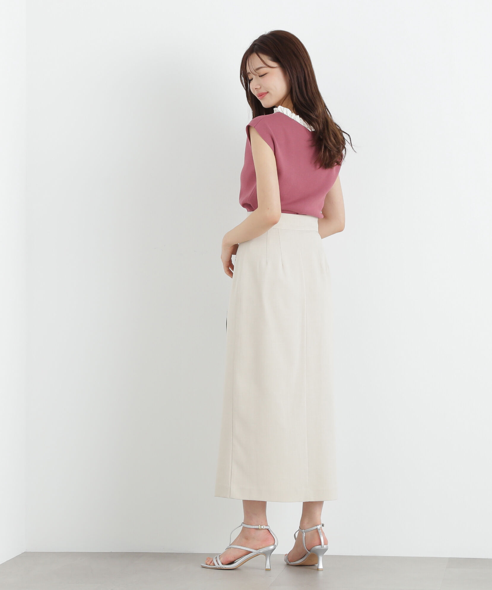 PROPORTION BODY DRESSING「前スリットナロースカート」|スカート|
