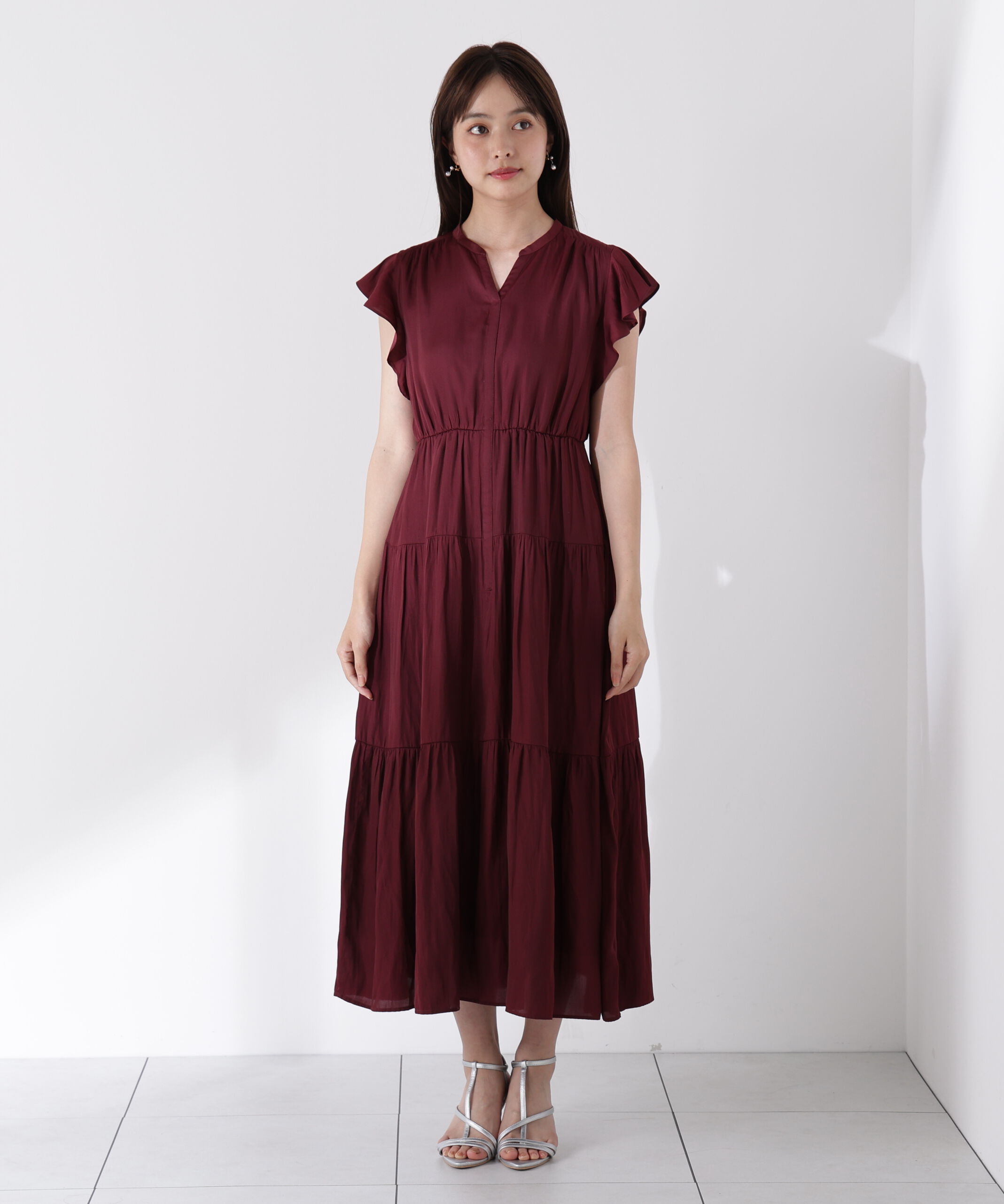 PROPORTION BODY DRESSING「リボン付きギャザーワンピース」|ワンピース|
