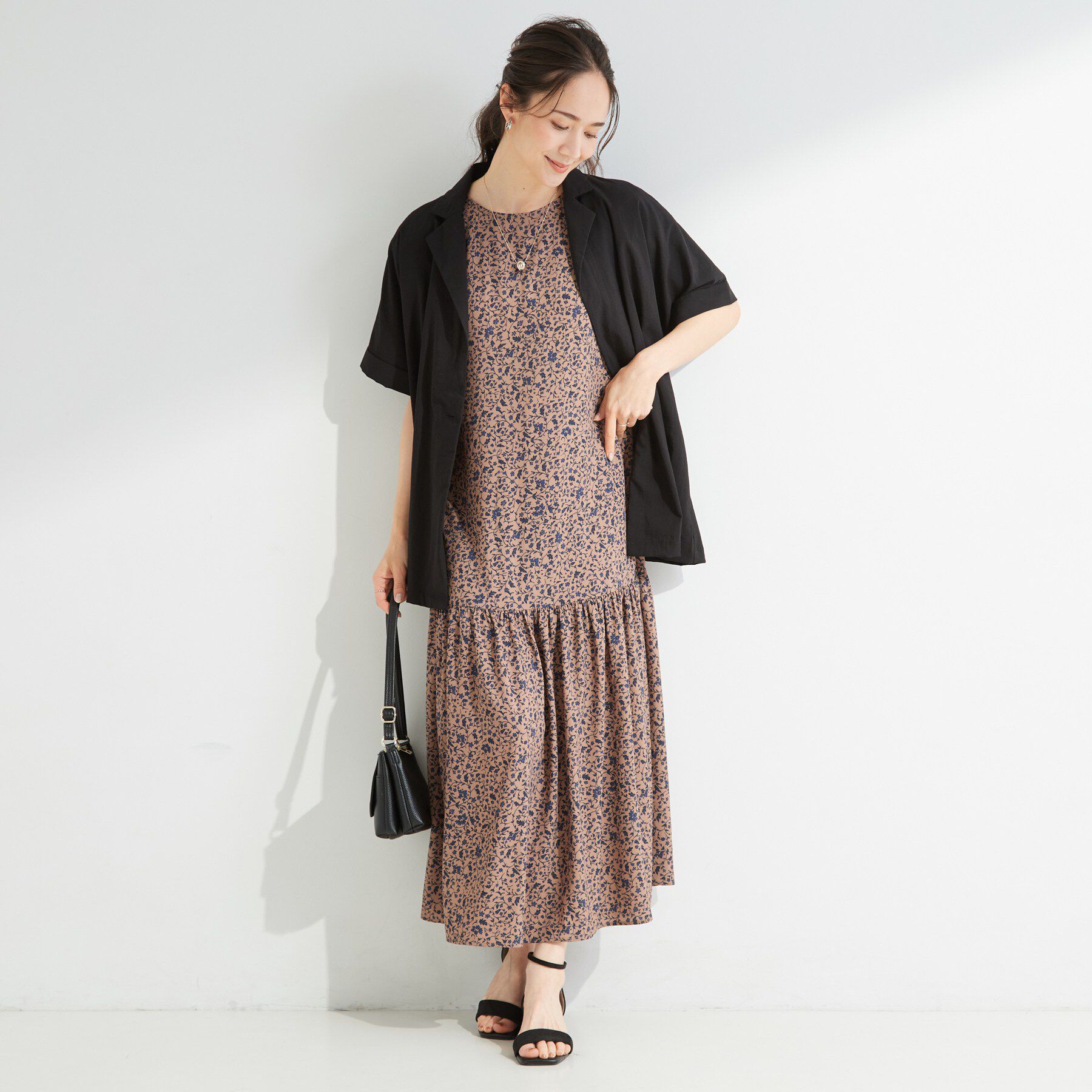 SHOO･LA･RUE「花柄ティアードワンピース」|ワンピース|