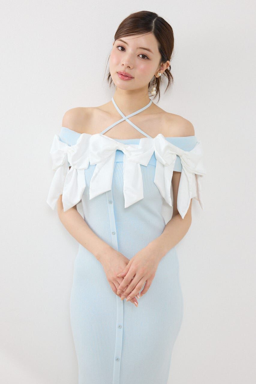 rienda「リボンタイトニットワンピース」|ワンピース|