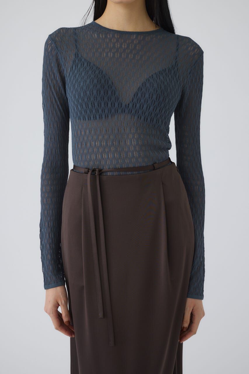 RIM.ARK 「Lace knitting tops」|ニット・セーター|D/BLU3