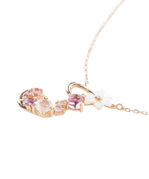 Samantha Tiara「K18 SPG フラワーレターズイニシャルネックレス 大 (J)」|ネックレス|