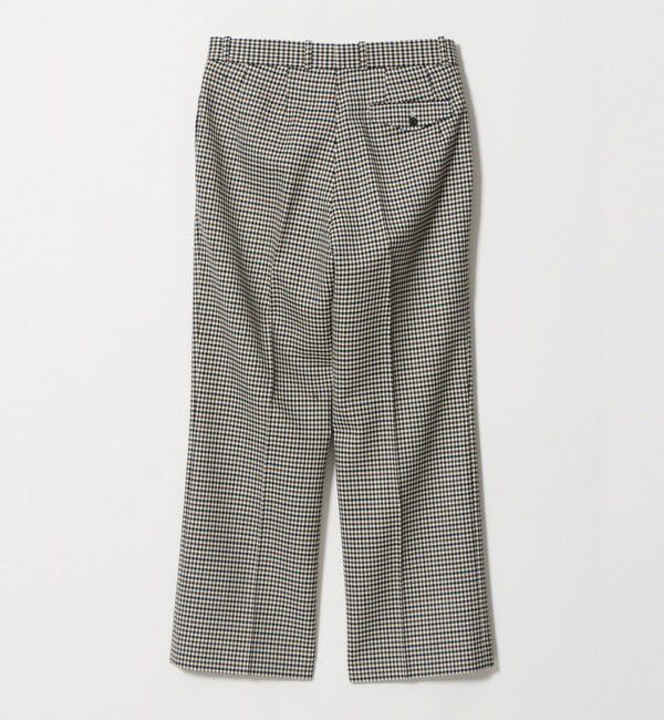 UNITED ARROWS「モダンチェック ノープリーツ ワイドストレート パンツ」|スラックス|