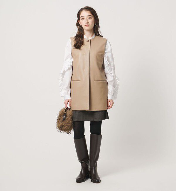 UNITED ARROWS「バックジップ ジョッキー ロングブーツ」|ロングブーツ|