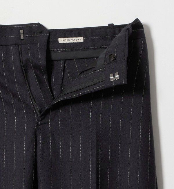 UNITED ARROWS「ポーラ ピンストライプ ワイドストレート パンツ」|スラックス|